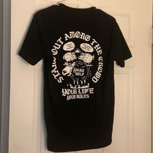 Stand out among the crowd awarewolf punk tee mens size medium